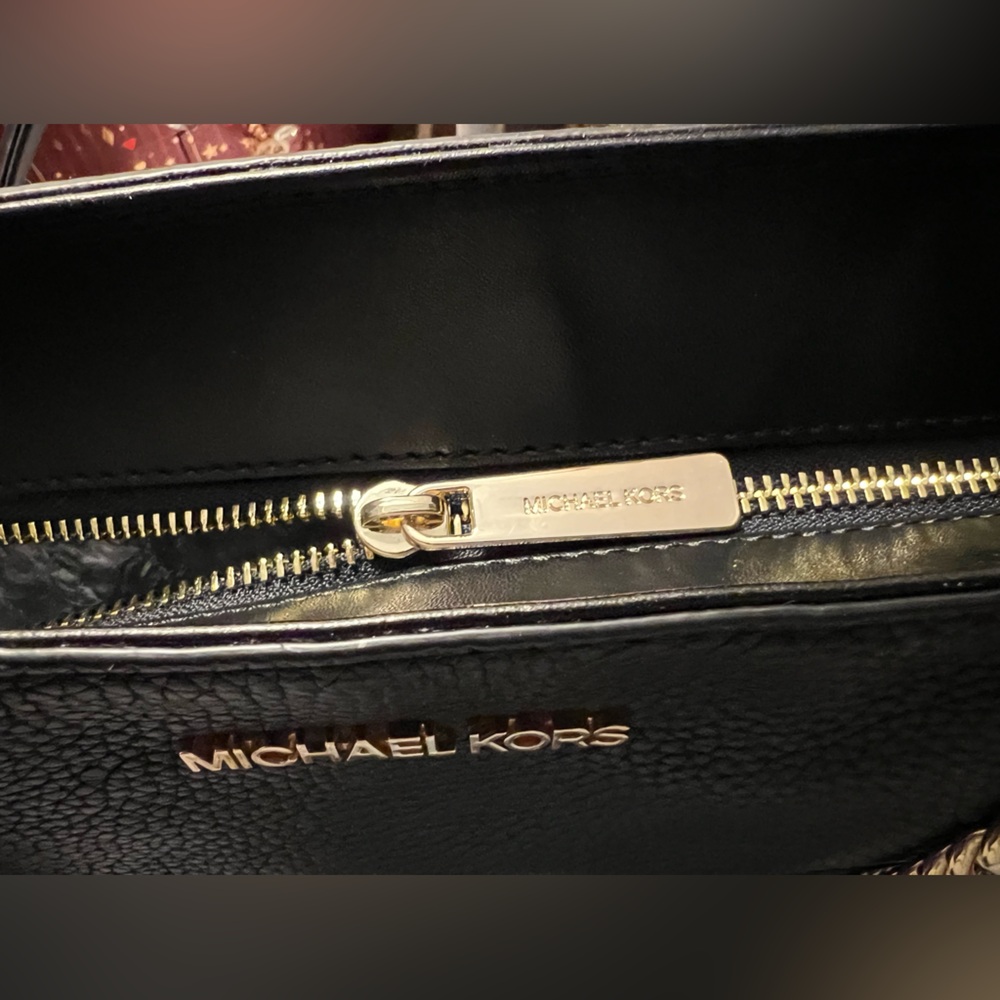 Michael Kors Black Leather Tote Bag - Picture 9 of 16